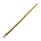 8mm Polished Finish 18Kt Gold IP Steel Bead Bracelet