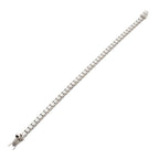 Stainless Steel Tennis Bracelet with 4mm Lab-Created White Sapphire 8"