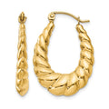 14K Twisted Hoop Earrings