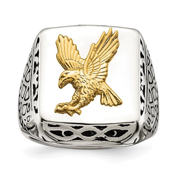 Mens Eagle Ring