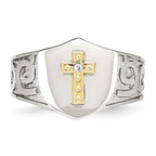 Mens Cross Ring