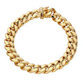 14K Yellow Gold 10.7mm Cuban Chain Bracelet