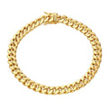 14K Yellow Gold 7.2mm Cuban Chain Bracelet
