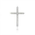 14K White Gold Cross Pendant