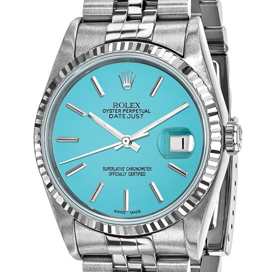 Pre-Owned Rolex Datejust 36 Teal Dial Jubilee Bracelet