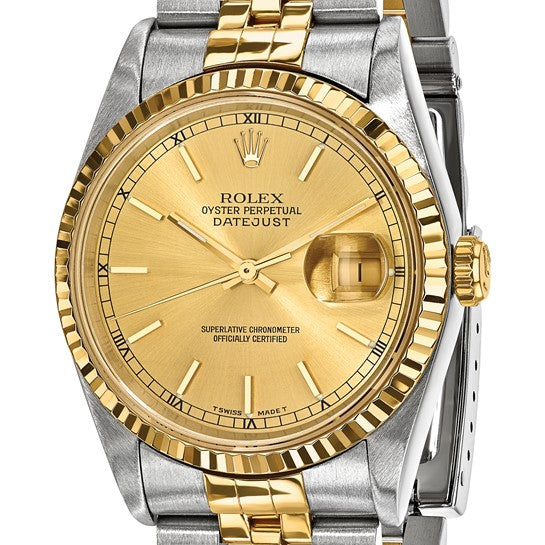 Pre-Owned Rolex Datejust 36 Champagne Dial Two-Tone Jubilee Bracelet