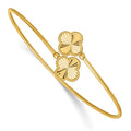 14K Yellow Gold Diamond-Cut Beaded Bangle