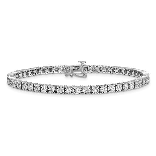 Sterling Silver Lab Grown Diamond Bracelet